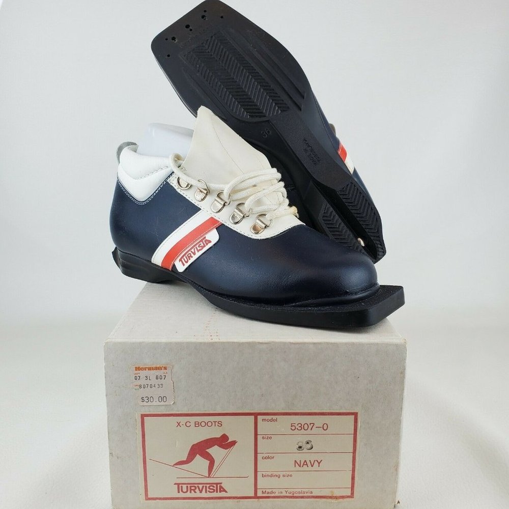 Vintage NIB Turvista Cross Country Ski XC Boots 5307 Men's Size 36